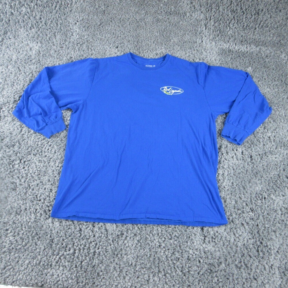 Reel Legends Shirt Mens XXL Blue Mahi Fish Long Sleeve Graphic Tee
